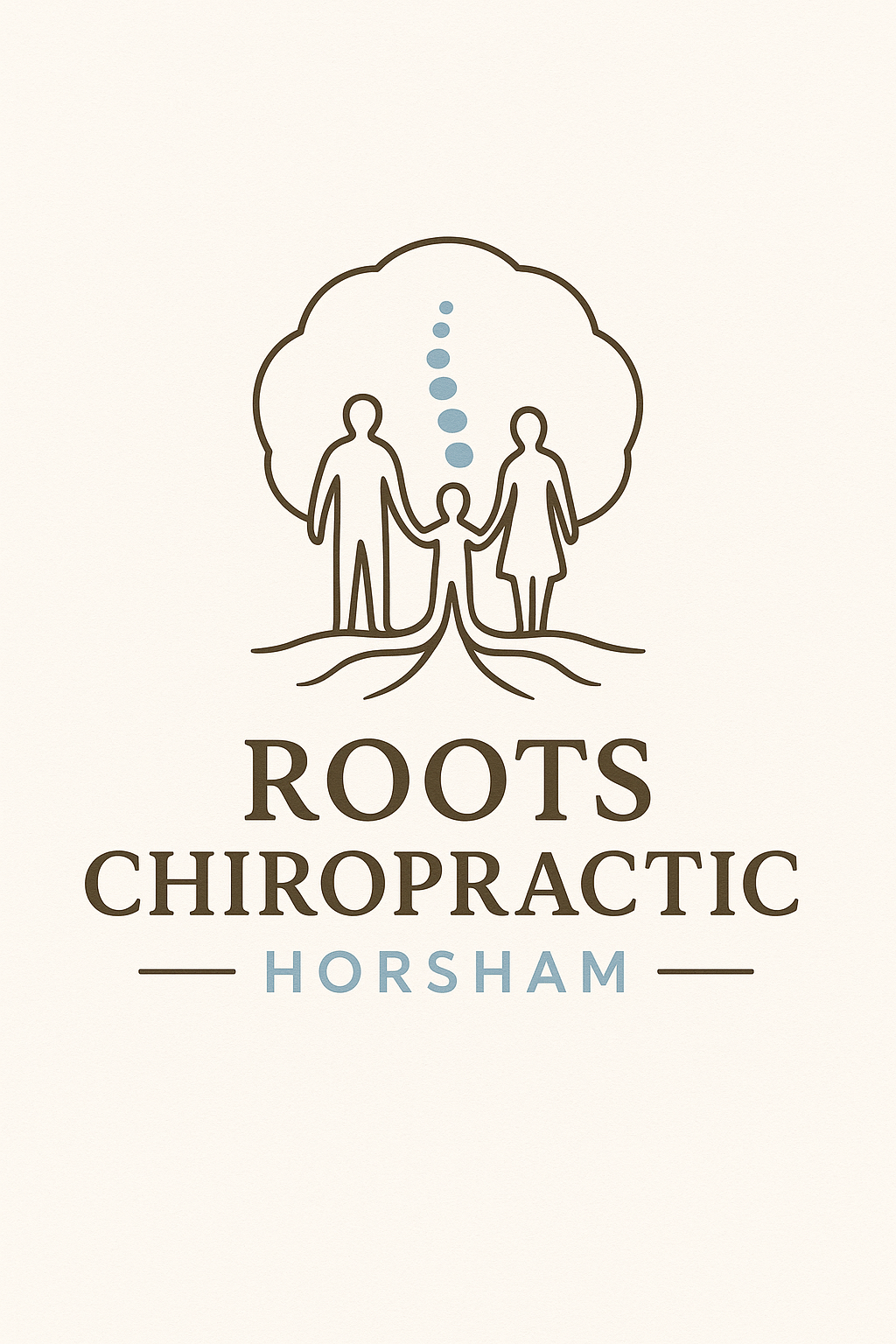 Roots Chiropractic Horsham | Main Logo Vertical